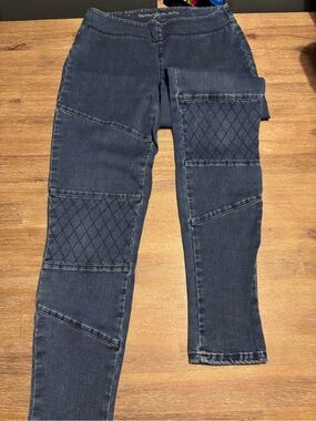 Second Yoga Jeans Quilted Moto Pull-On Skinny Jeans - Size 29